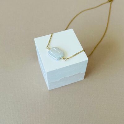 Baroque Rectangle Pearl Necklace