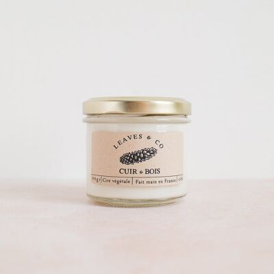 Cuir et bois Bougie Parfumée Pot de saison - Pro