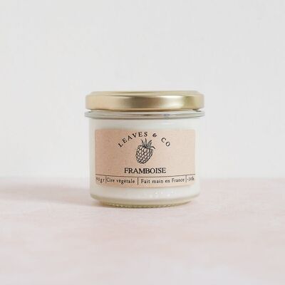 Handmade scented candle made from vegetable wax - Raspberry