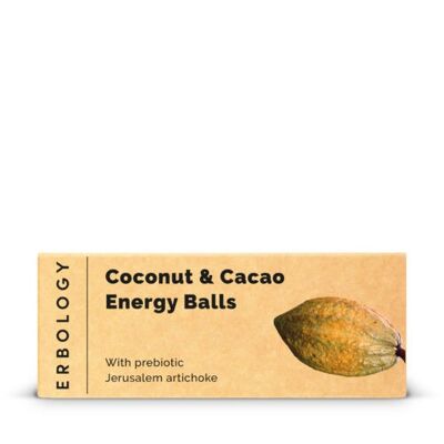Bolas energéticas de coco y cacao orgánico