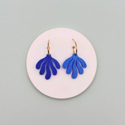 Sparkling Seaweed Hoop Earrings