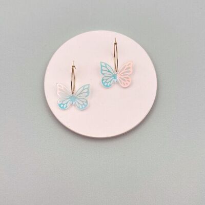 Boucles d'Oreilles Créoles Papillons
