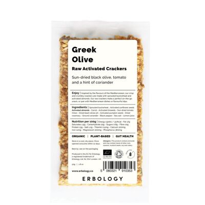 Snacks de aceitunas griegas orgánicas