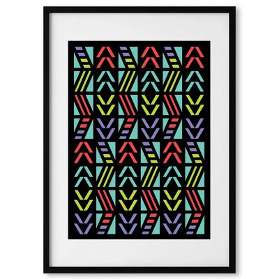 Lively 2 - Impression d'art mural géométrique et abstrait / Giclée - Formats A3 et A2