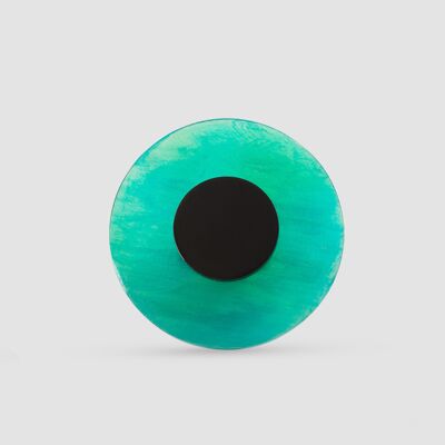 Bague en corne teinte turquoise