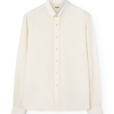 Camicia in misto lino Hugo in bianco