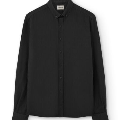 Chemise Hugo en lin mélangé noir