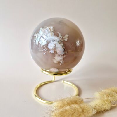 Crystal Gemstone Druzy Pink Amethyst Ball on Stand (100mm 1180gram)