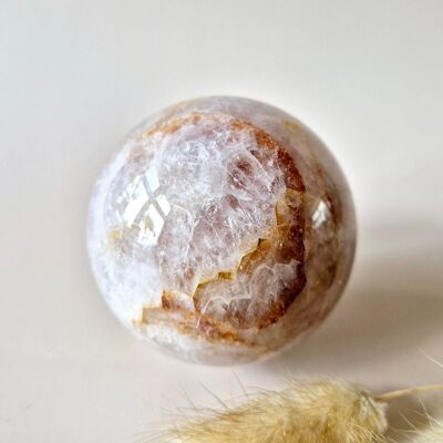 Crystal Gemstone Druzy Pink Amethyst Ball on Stand (65mm)