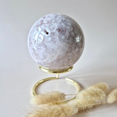 Crystal Gemstone Druzy Pink Amethyst Ball on Stand (90mm) 1KG