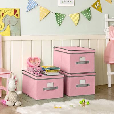 Boîtes en tissu avec porte-étiquettes
