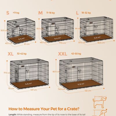 Dog cage L with 2 doors