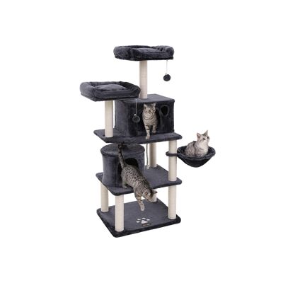 Cat tree 2 holes 152 cm smoke gray