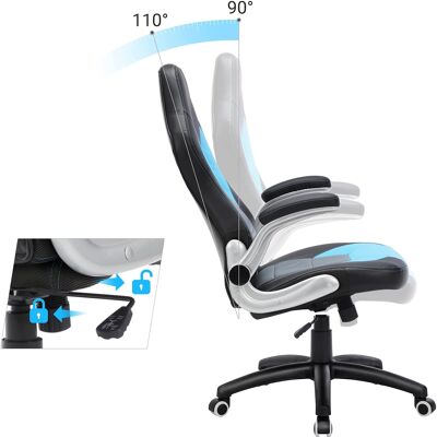 Office chair with armrests and PU upholstery