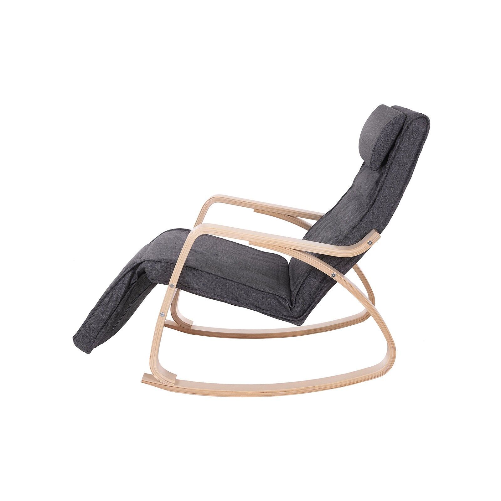 Fauteuil relax avec repose-pieds gris foncé