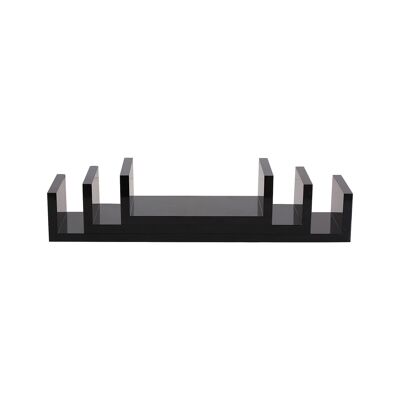 U-shaped wall shelves set of 3 black