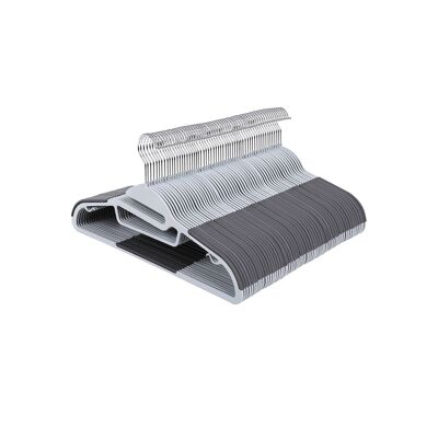 Perchas de ropa 20 piezas plástico gris