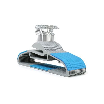 Perchas de plástico para ropa 20 piezas color azul