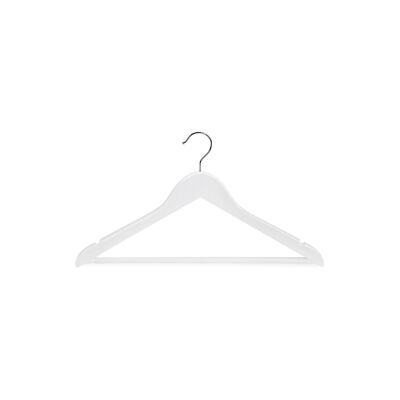 Perchas de madera de arce 50 piezas blancas