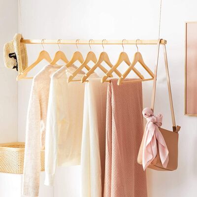 Juego de 20 perchas de madera para ropa
