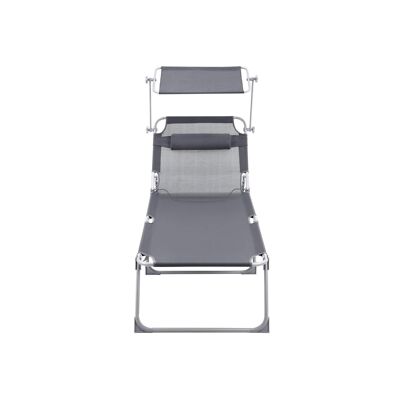 Lounger with grey cover