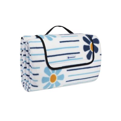 Coperta da picnic in flanella fiori XXL