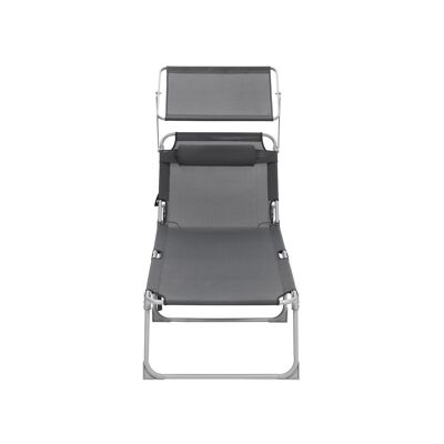 Lounger with cover smoke grey