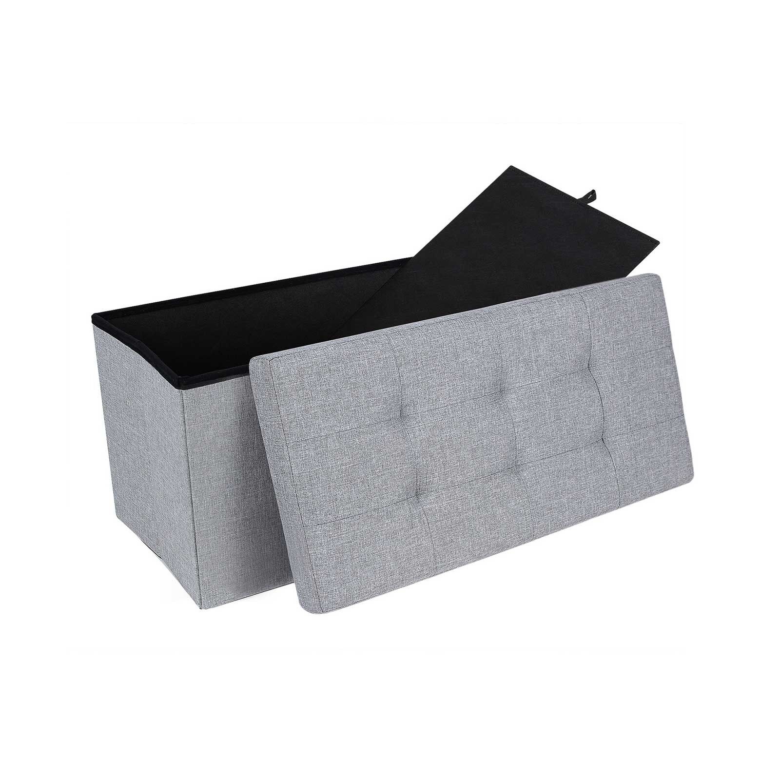 Banc avec rangement 76 cm gris clair