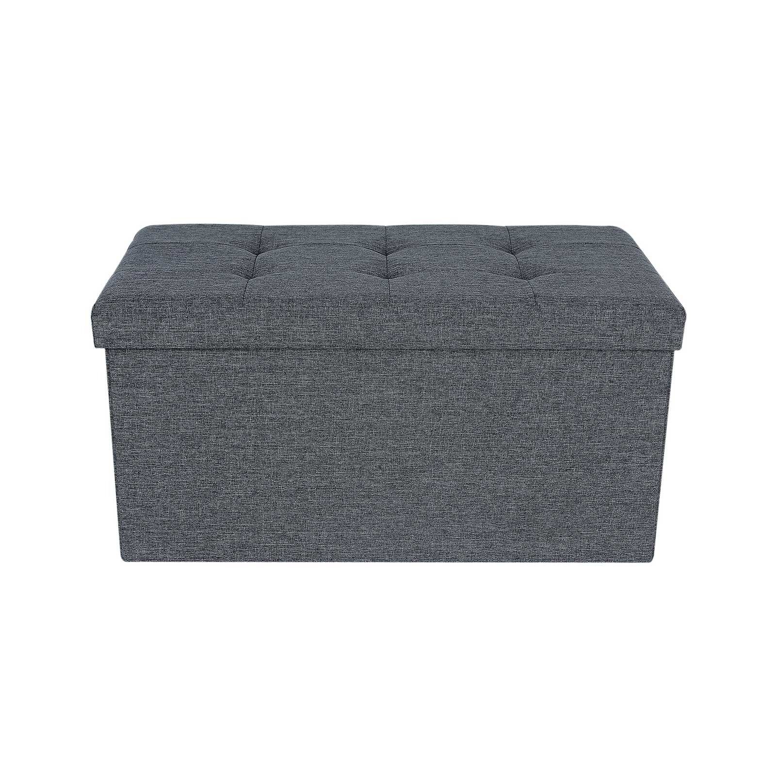 Banc avec rangement 76 cm gris foncé