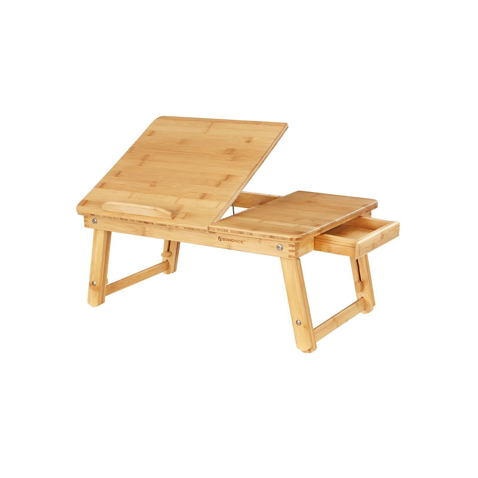 Table pour ordinateur portable réglable en hauteur en bambou