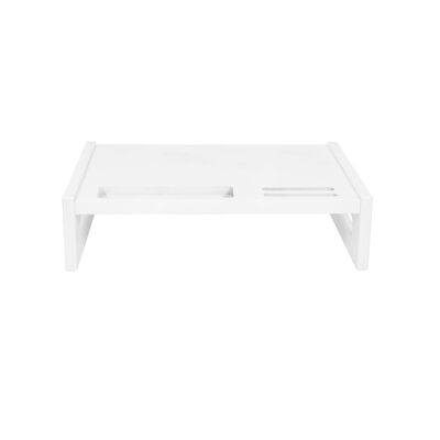 Monitor stand bamboo white