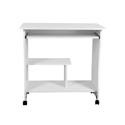 Desk with wheels white