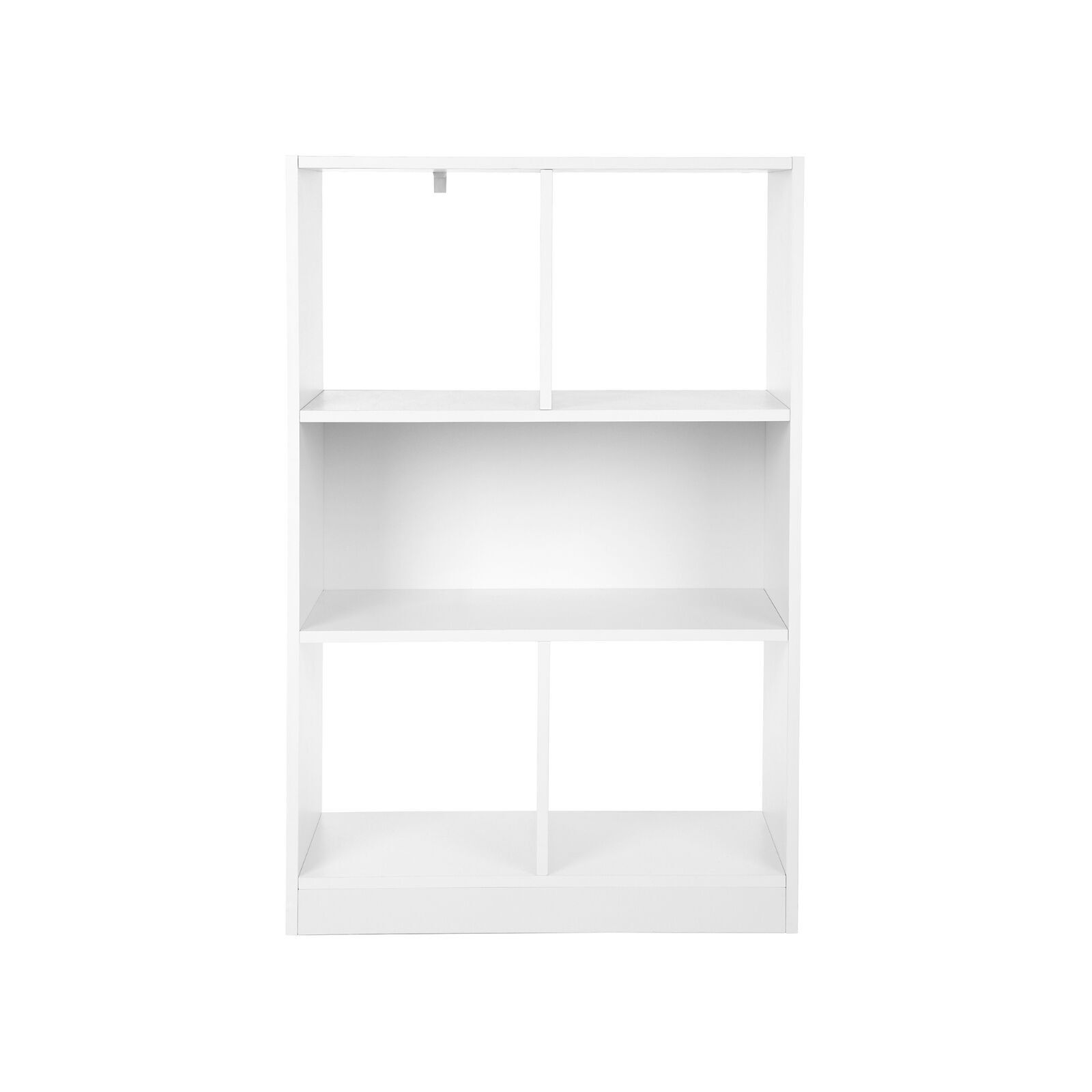 Bookcase with 4 open compartments white