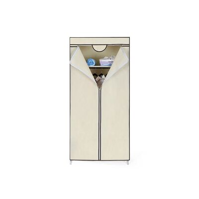 Fabric wardrobe with zipper beige