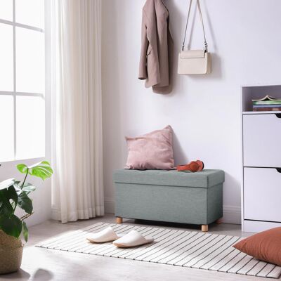 Stool with storage space light gray