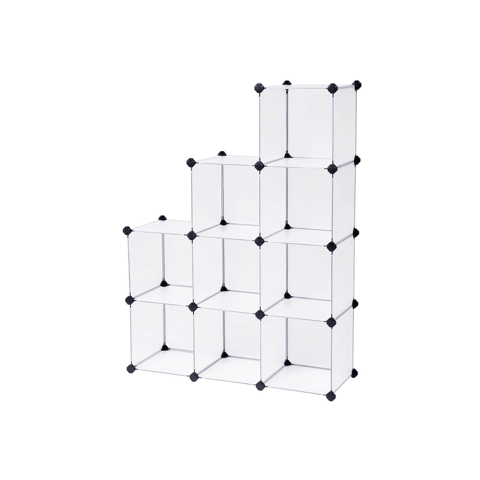 Système d'étagères sans boulons 9 cubes blanc
