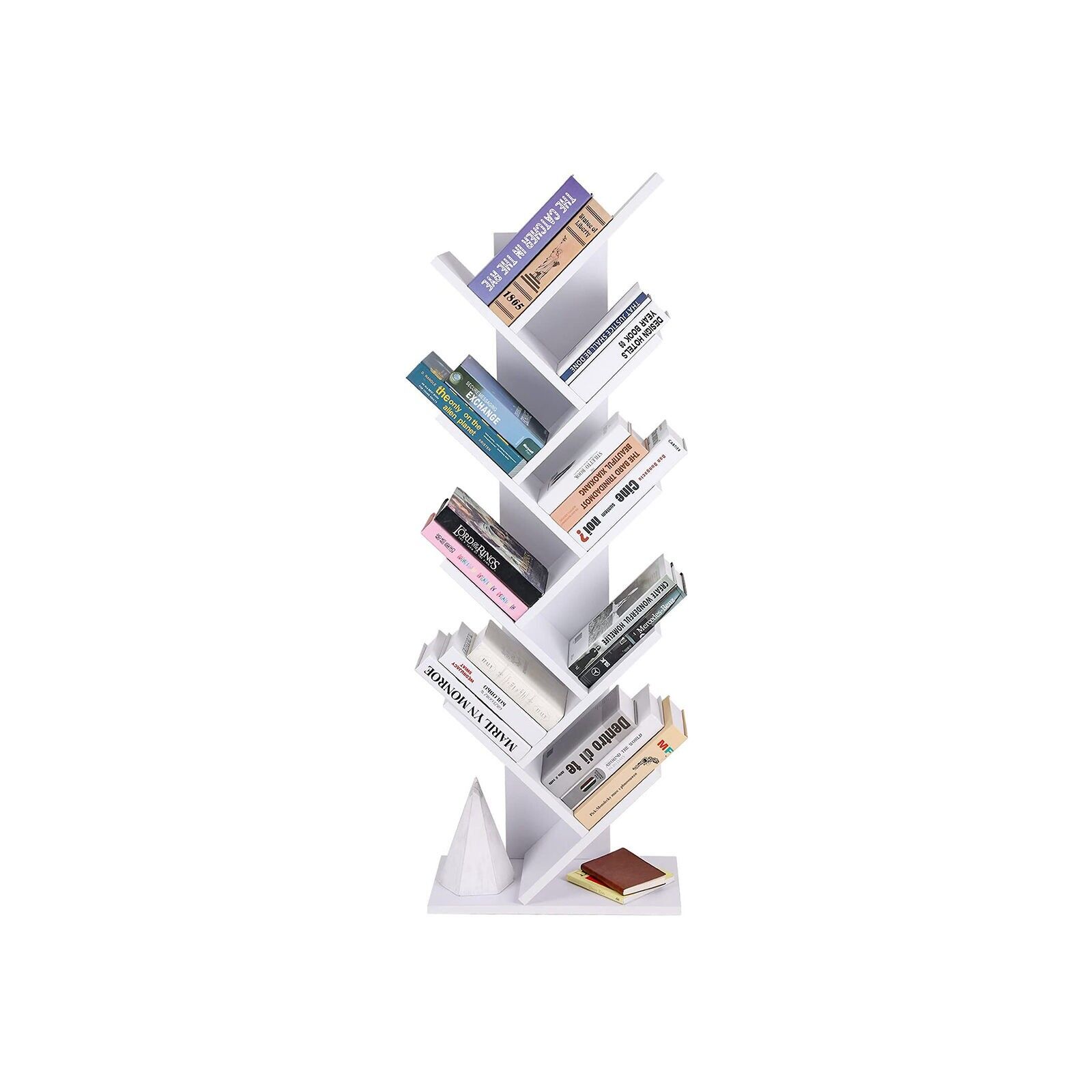 Tree-shaped bookshelf with 8 levels