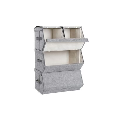 Boîtes de rangement empilables 4 pièces