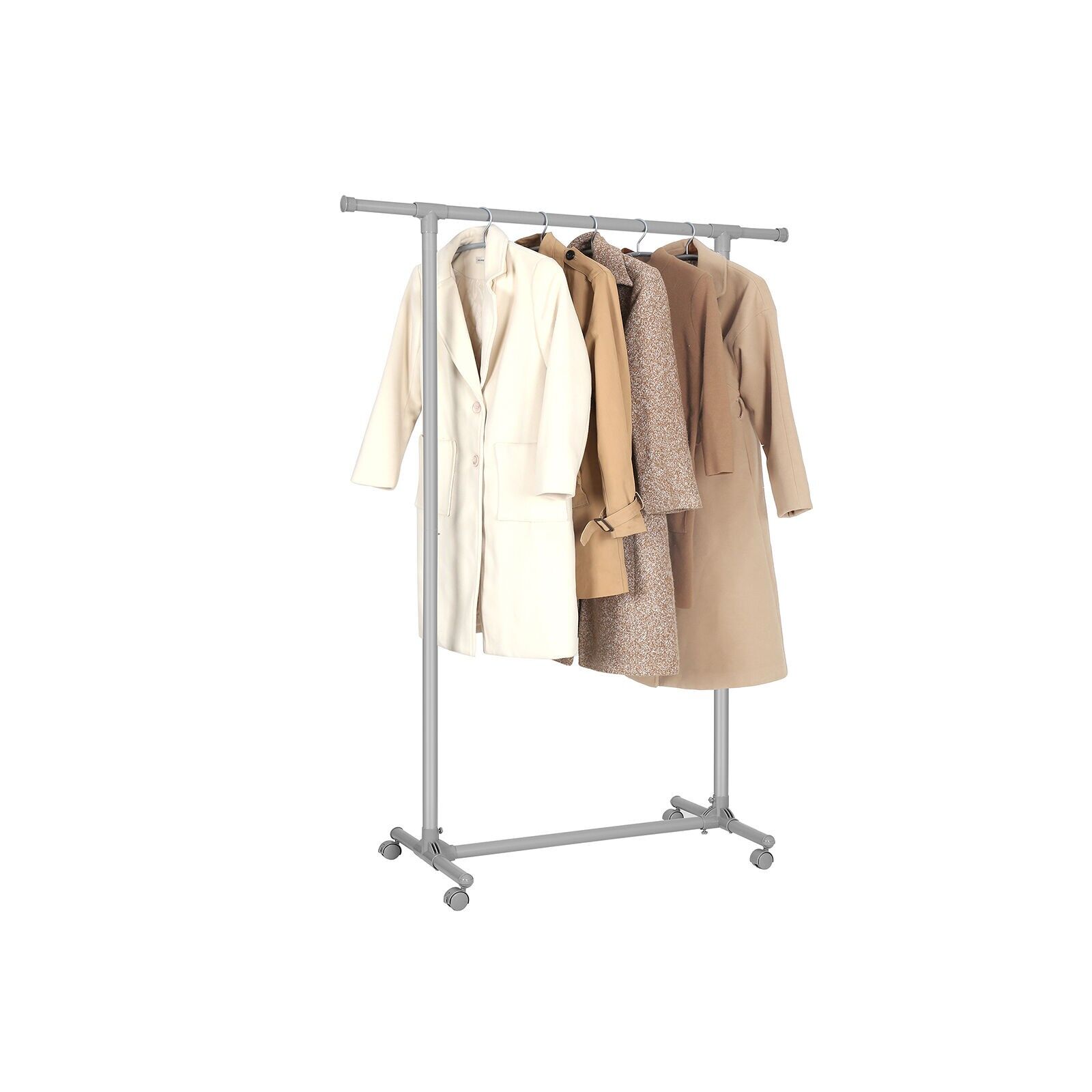 Tringle à vêtements en acier gris mat