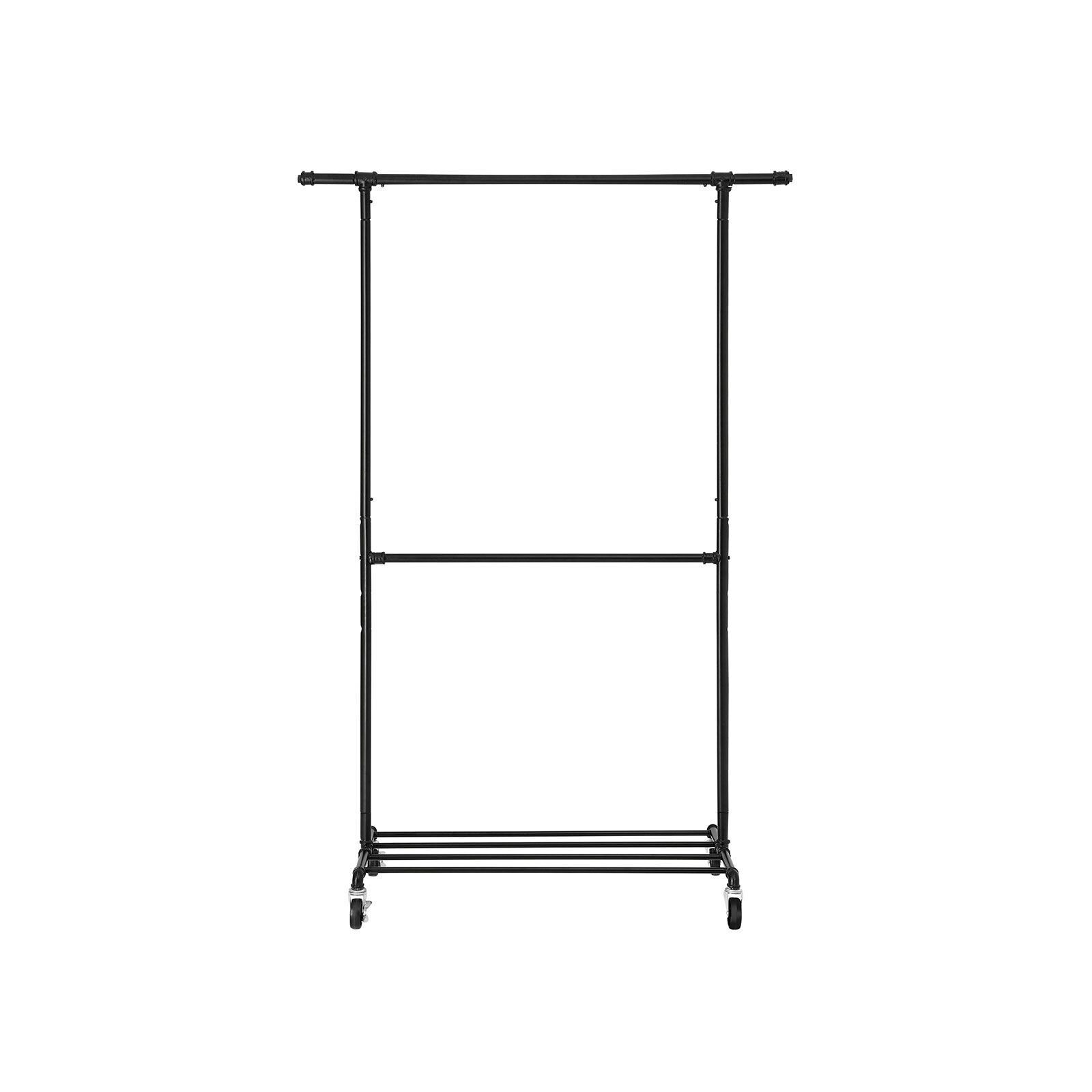 Tringle à vêtements en métal noir
