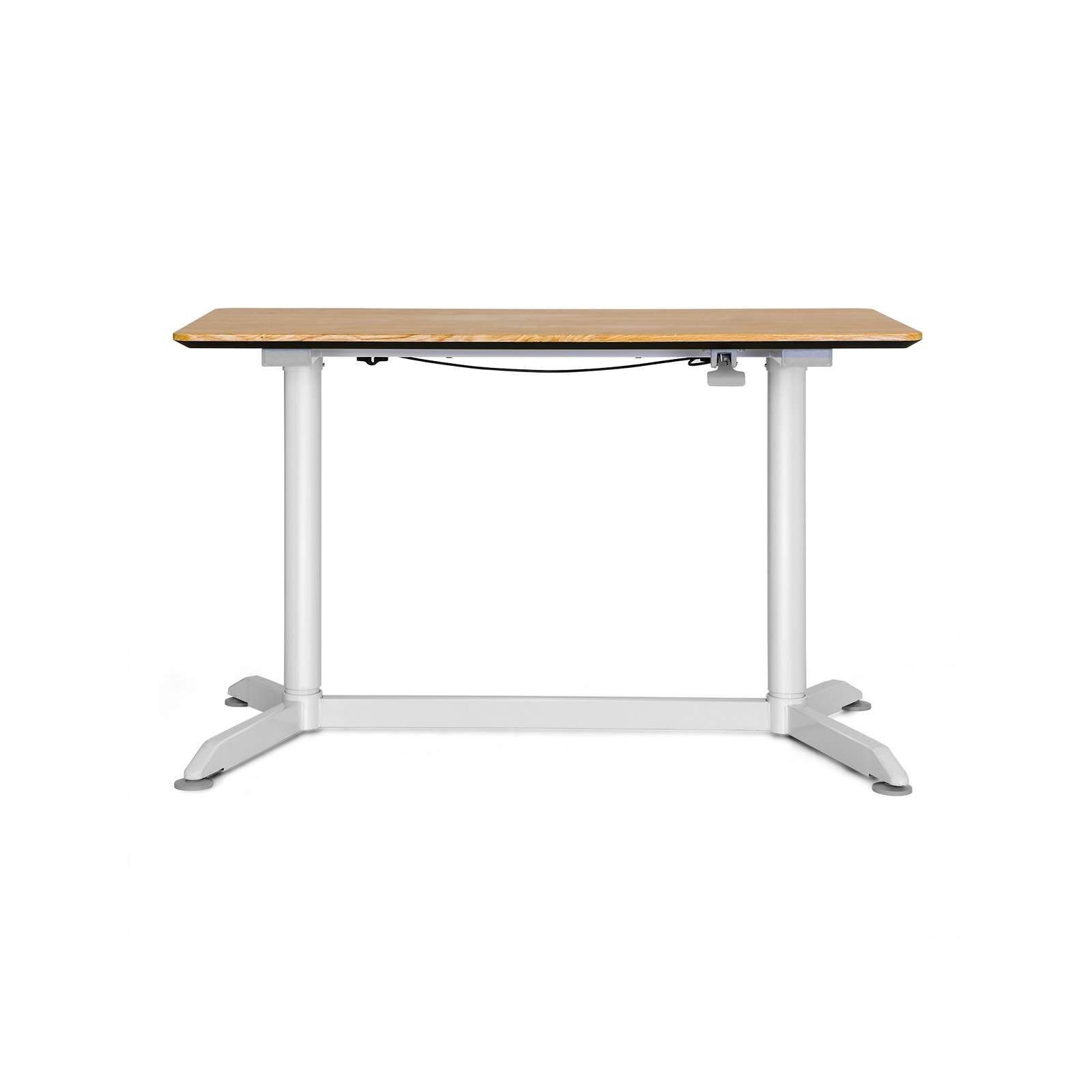 Modern computer desk in white and natural colors
