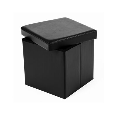 Seat cube imitation leather black