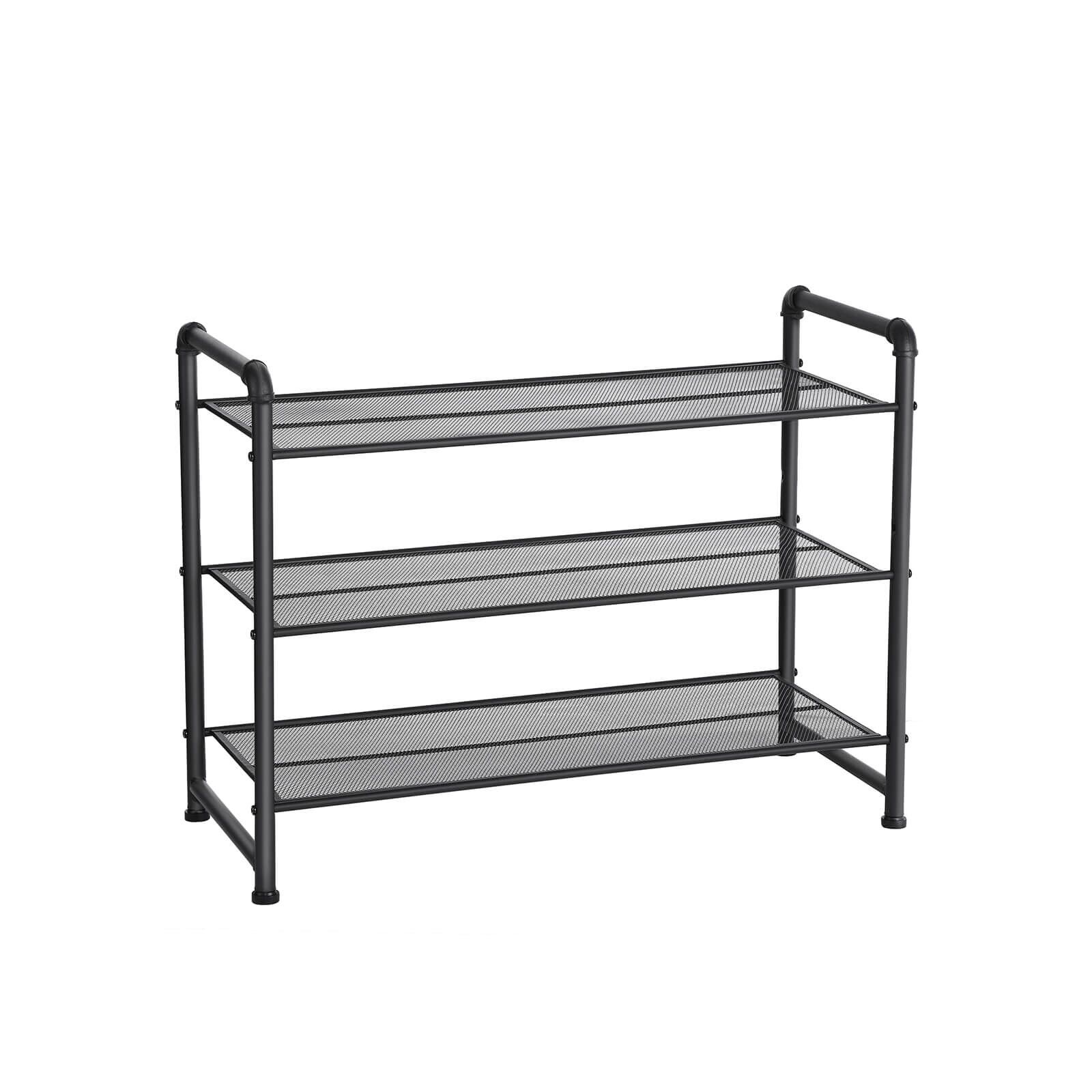 Shoe rack with 3 fine mesh grid levels