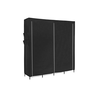 Fabric wardrobe 168 x 180 cm black