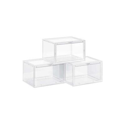 Shoe box set of 3 transparent
