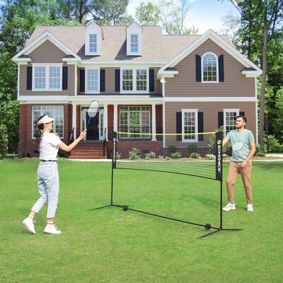 Rete da badminton 4m nera-gialla