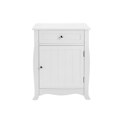 Country style bedside table white