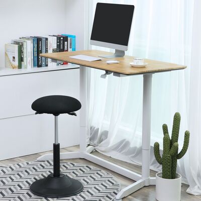 Height adjustable office stool black