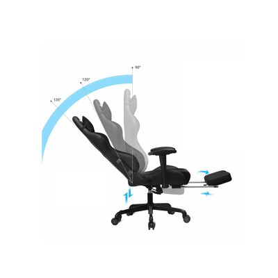 Height adjustable gaming chair