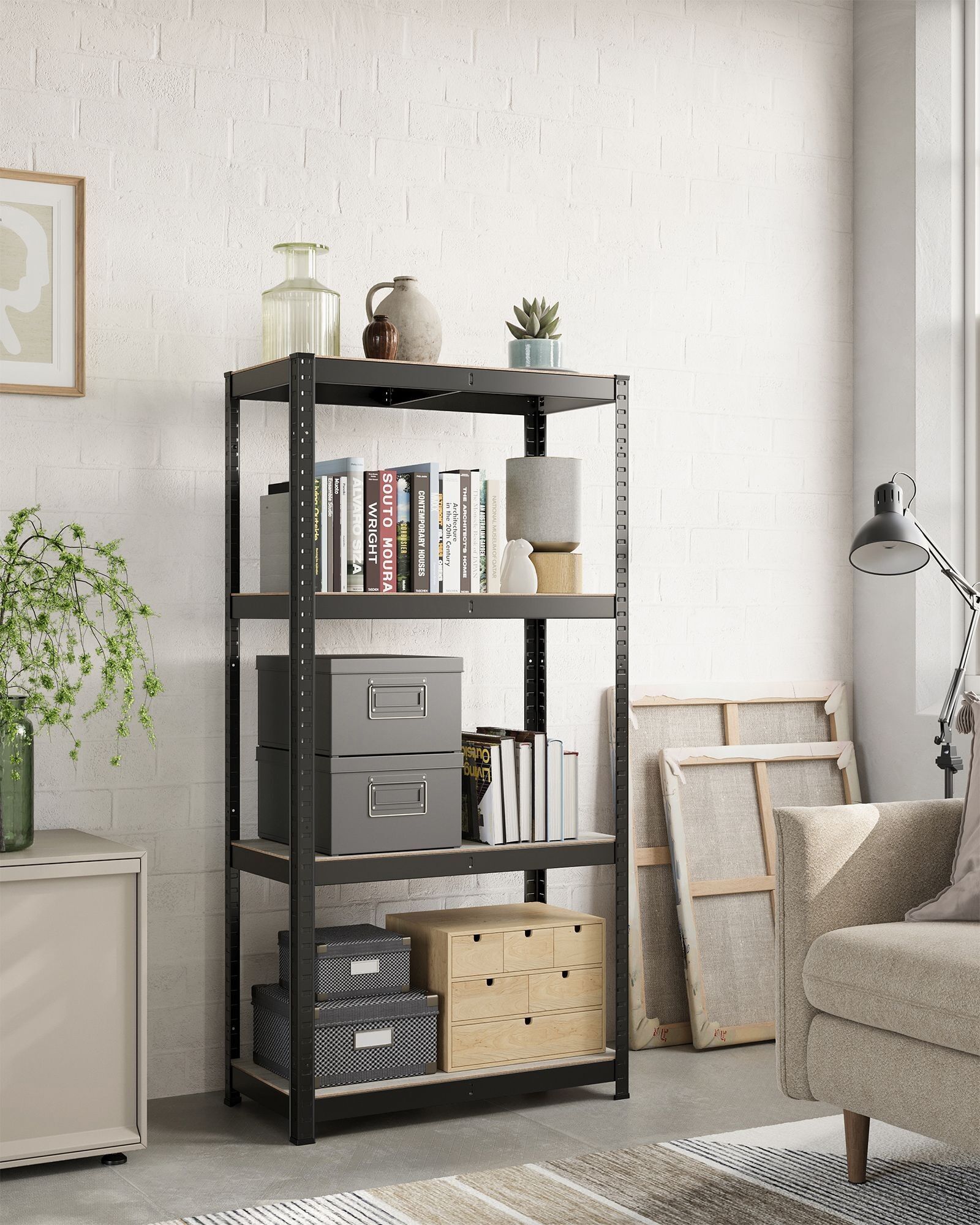 1,9 m werkbank voor zware lasten, basistafel SLW1500 / 80 cm diep / 1